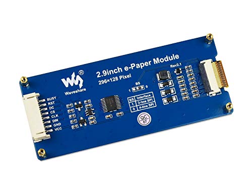 Waveshare 2.9inch e-Paper Module, 296x128 Resolution, Compatible with Jetson Nano/Raspberry Pi 4B/3B+/3A+/3B/2B/1B+/1A+/Zero 2 W/Zero W/Zero von Waveshare