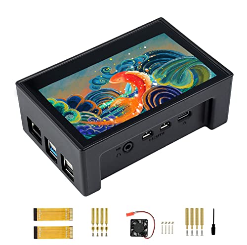 Waveshare 4.3 Zoll DSI LCD Display mit Hülle für Raspberry Pi 4B, 800×480 IPS Bildschirm Kapazitives Touch Display, Unterstützt Raspbian/Ubuntu/Kali/Retropie / WIN10 IoT Waveshare 4.3 Zoll DSI LCD Display mit Hülle für Raspberry Pi 4B, 800×480 IPS Bildschirm Kapazitives Touch Display, Unterstützt Raspbian/Ubuntu/Kali/Retropie / WIN10 IoT von Waveshare