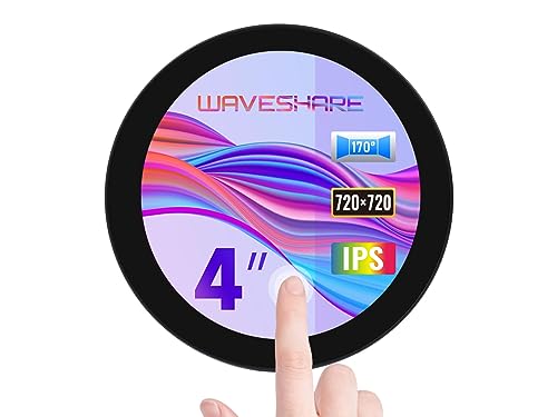Waveshare 4inch DSI LCD, Round Capacitive Touch Screen, 720 x 720 Pixels, 60Hz, 170° Visual Angle Circular IPS Display Panel, up to 10-Touch, Compatible with Raspberry Pi 4B/3B+/3A+/CM3/CM3+/CM4 von Waveshare