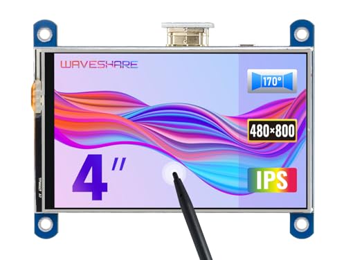 Waveshare 4inch Display for Raspberry Pi 4 Resistive Touchscreen IPS Moitor Panel 800x480 Resolution HDMI LCD Compatible for All Raspberry Pi Raspbian/Ubuntu/Kali/Retropie Drivers Provided von Waveshare