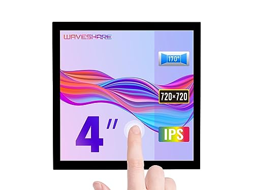 Waveshare 4inch HDMI Capacitive Touch IPS LCD Display (C) 720×720 Resolution Supports All Versions of Raspberry Pi Fully Laminated Screen von Waveshare