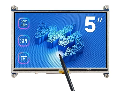 Waveshare 5 inch Display for Raspberry Pi 4 Resistive Touchscreen 800x480 High Resolution HDMI LCD Monitor Compatible for All Raspberry Pi Raspbian/Ubuntu/Kali/Retropie Drivers Provided von Waveshare