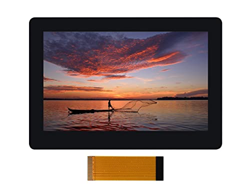 Waveshare 5inch DSI Touch Display für Raspberry Pi 4B/3B+/3A+/3B/2B/B+/A+, Dünner & Leichter Touchscreen mit 800×480 Auflösung IPS Display, Unterstützt 5-Punkt Kapazitiven Touch von Waveshare