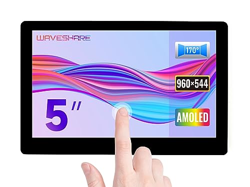Waveshare 5inch HDMI AMOLED Display 960x544 Resolution Capacitive Touch Screen with Toughened Glass Cover Supports Raspberry Pi 4/PC/Jetson Nano von Waveshare