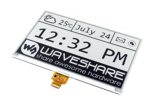 Waveshare 7.5inch E-Paper Raw Display Panel Two-Color 800×480 Resolution E-Ink Electronic Paper Screen with Embedded Controller Compatible with Raspberry Pi/STM32 von Waveshare