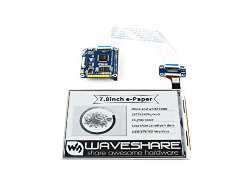 Waveshare 7.8inch E-Ink Display HAT for Raspberry Pi 1872×1404 Resolution E-Paper IT8951 Controller USB/SPI/I80 Interface Supports Partial Refresh for Ebook Reader von Waveshare