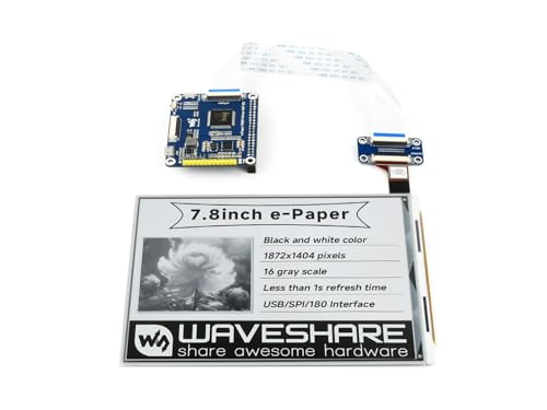 Waveshare 7.8inch E-Ink Display HAT for Raspberry Pi 1872×1404 Resolution E-Paper IT8951 Controller USB/SPI/I80 Interface Supports Partial Refresh for Ebook Reader von Waveshare