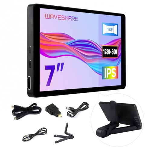 Waveshare 7inch Capacitive Touch Display for Raspberry Pi/Jetson/RDK X3/PC/Smartphone, 1280X800, Optical Bonding Toughened Glass Panel, HDMI/Type-C Display, Up to 10-Point Touch, Aluminum Alloy Case Waveshare 7inch Capacitive Touch Display for Raspberry Pi/Jetson/RDK X3/PC/Smartphone, 1280X800, Optical Bonding Toughened Glass Panel, HDMI/Type-C Display, Up to 10-Point Touch, Aluminum Alloy Case von Waveshare