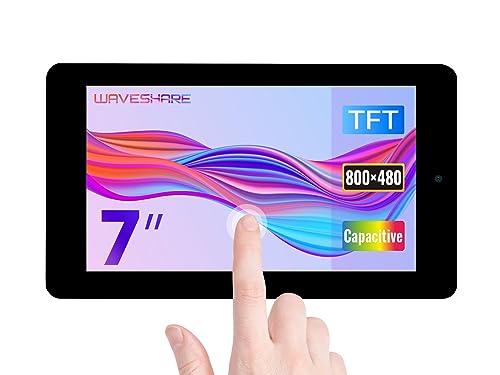 Waveshare 7inch Control Panel Compatible with Raspberry Pi,Capacitive Touch Display with 5MP Front Camera 800×480 Resolution DSI Interface LCD von Waveshare