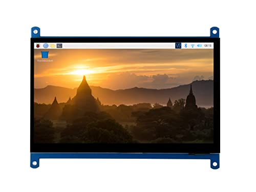 Waveshare 7inch HDMI Control Panel Display Capacitive Touch LCD 1024×600 Resolution IPS Screen Latest Version Supports All Versions of Raspberry Pi Windows Monitor 7Zoll Mini Bildschirm von Waveshare