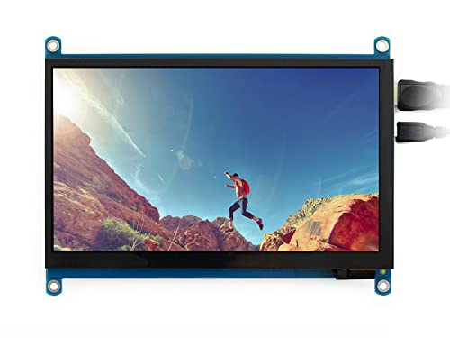 Waveshare 7inch HDMI LCD, 1024×600 Resolution, Capacitive Touch Screen, Compatible with Raspberry Pi/Jetson Nano/PC Windows/Game Console von Waveshare