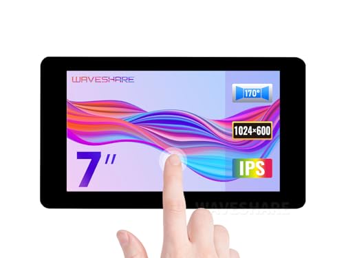 Waveshare 7inch IPS Display with Capacitive Touch Panel 1024×600 Resolution DSI LCD for Raspberry Pi 4B/3B+/3A+ CM3+/4 von Waveshare