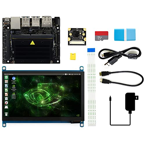Waveshare AI Computer Jetson Nano Developer Kit B01 4GB Pack (Type C), with 7inch HDMI LCD (H) Touch Display, 8MP Camera Module, and TF Card von Waveshare