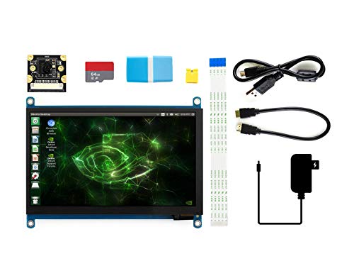 Waveshare Accessory Package(Type C), for Jetson Nano Developer Kit(Not Included), Consists of 7inch HDMI Touch Display, 8MP Camera, 64G Memory Card, and Power Supply, etc von Waveshare
