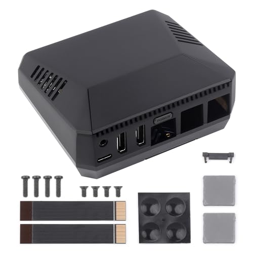 Waveshare Argon ONE V3 Aluminum Alloy Case for Raspberry Pi 5, with Built-in Cooling Fan & M.2 NVME Expansion Slot von Waveshare