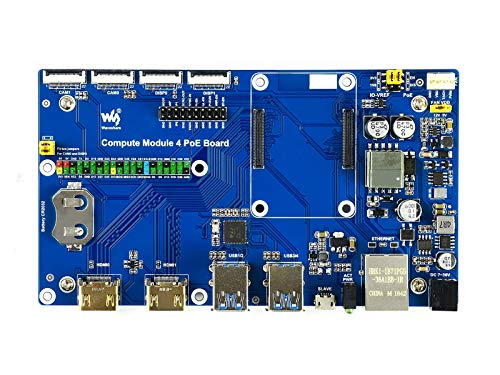 Waveshare Compute Module 4 CM4 IO Board with PoE Feature Compatible with Raspberry Pi CM4 Compute Module 4 von Waveshare