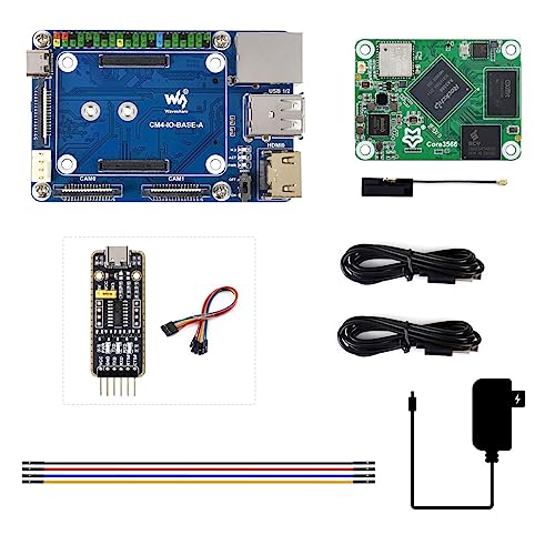 Waveshare Core3566 KIT B Compatible with Raspberry Pi CM4, Package Contain Core3566104032,CM4-IO-BASE-A Board and Necessary Accessories,Rockchip RK3566 Quad-core Processor,with Wireless von Waveshare