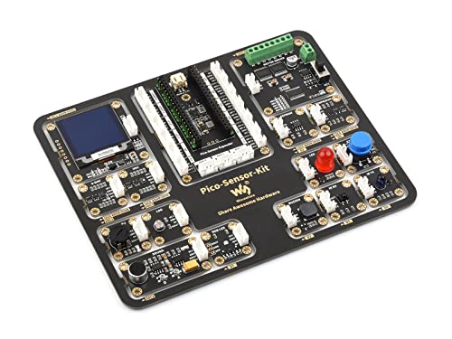 Waveshare Entry-Level Sensor Kit Compatible with Raspberry Pi Pico, Including Pico Expansion Board,15 Common Modules and Raspberry Pi Pico H,All-in-one Design von Waveshare