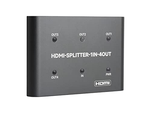 Waveshare HDMI 4k Splitter 1 In 4 Out Share One HDMI Source Supports Resolution Clearer&Smoother Image Display Same HDMI Signal at Multiple Screens Suitable for Simultaneous Live or Screen Recording von Waveshare