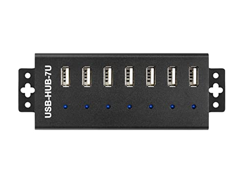Waveshare Industrial Grade USB HUB Extending 7X USB 2.0 Ports Stable and Reliable Performance Rugged & Durable with A Variety of Protective Functions Without Power Supply von Waveshare