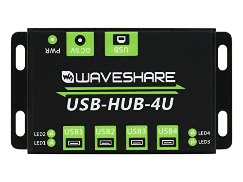 Waveshare Industrial Grade USB HUB with Extending 4X USB 2.0 Ports Support Multiple OS Plug and Play Without Power Supply von Waveshare