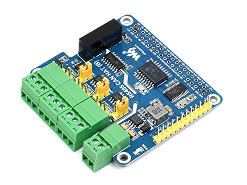 Waveshare Isolated RS485 CAN HAT (B) for Raspberry Pi 4B/3B+/3B/2B/B+/A+/Zero W/Zero WH,2-CH MCP2515 RS485 and 1-CH CAN Built-in Multiple Protection Circuits,SPI Communication von Waveshare