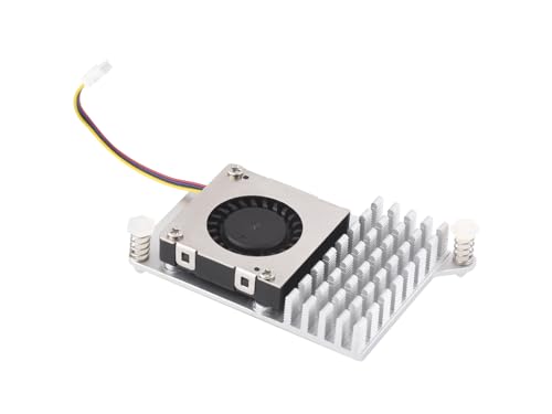 Waveshare Kühlkörper Kühler Active Cooler (B), Compatible with Raspberry Pi 5, Active Cooling Fan, Aluminium Heatsink, with Thermal Pads von Waveshare