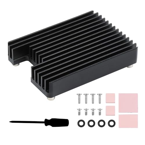 Waveshare Kühlkörper Kühler Dedicated Aluminum Heatsink for Raspberry Pi Compute Module 4 CM4 Heat Dissipation CM4-HEATSINK-B with Proper Space for Antenna Section von Waveshare