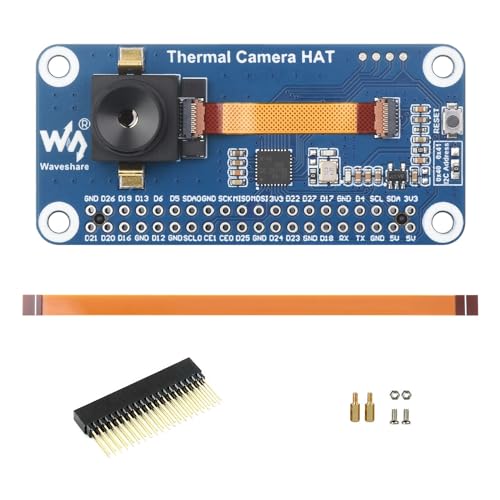 Waveshare Long-Wave IR Thermal Imaging Camera Module for Raspberry Pi IR Camera, Onboard 40PIN GPIO Header, 80x62 Pixel, Wide Angle Version (90° FOV), for IR Thermal Imaging Device, IR Thermometer... von Waveshare