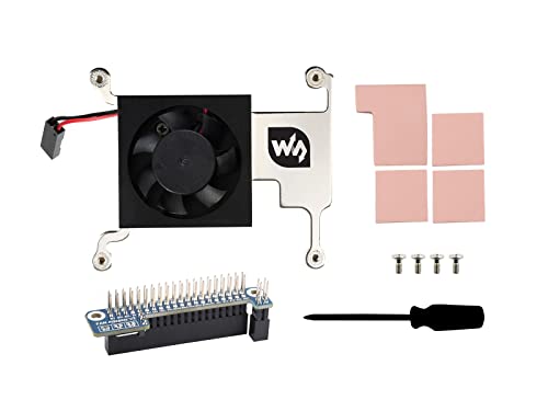 Waveshare Low-Profile CPU Cooling Fan for Raspberry Pi 4B/3B+/3B with Aluminum Alloy Bracket Include GPIO Adapter Waveshare Low-Profile CPU Cooling Fan for Raspberry Pi 4B/3B+/3B with Aluminum Alloy Bracket Include GPIO Adapter von Waveshare