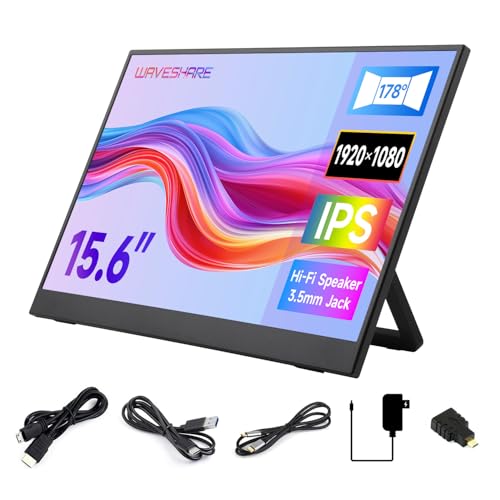 Waveshare Luck-Fox 15.6inch Portable Monitor with Stand, IPS Screen, Mini HDMI Interface, 1920 × 1080 Full HD, 178° Viewing Angle, ABS Case, 100% sRGB High Color Gamut, Supports HDR, No Touch Waveshare Luck-Fox 15.6inch Portable Monitor with Stand, IPS Screen, Mini HDMI Interface, 1920 × 1080 Full HD, 178° Viewing Angle, ABS Case, 100% sRGB High Color Gamut, Supports HDR, No Touch von Waveshare