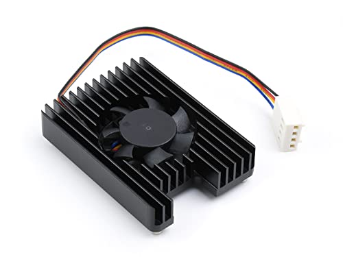 Waveshare Lüfter für Raspberry Pi Compute Module 4 CM4, All-in-One Heatsink, Geschwindigkeit Einstellba, 8000±10% RPM, Niedriges Rauschen, mit Thermischen Bändern von Waveshare