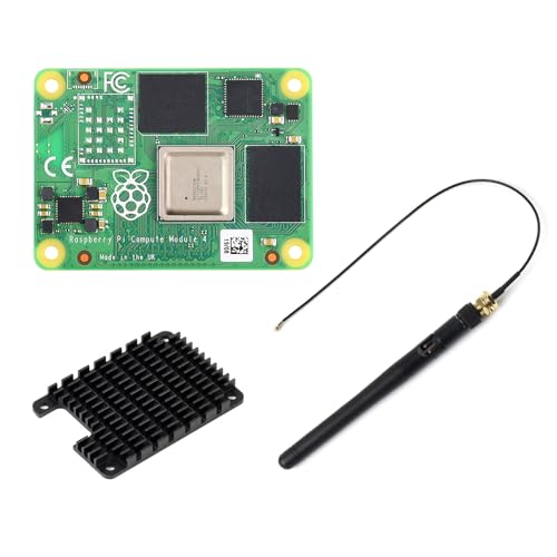 Waveshare Pi Compute Module 4 Comes with an Official Raspberry Pi CM4004016 (with Wireless, 4GB RAM, 16GB eMMC Flash), an Antenna Kit and a HEATSINK. (3 Items) von Waveshare
