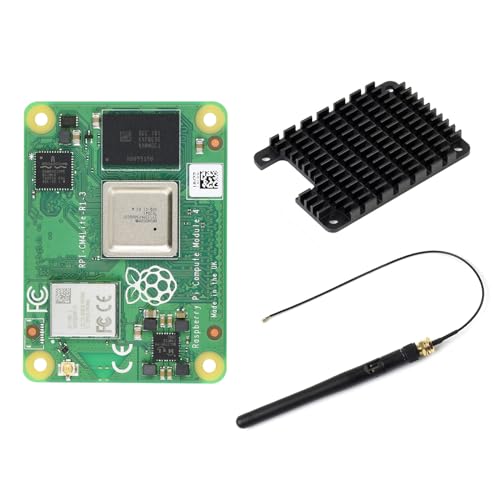 Waveshare Pi Compute Module 4 Comes with an Official Raspberry Pi CM4104000 (with Wireless, 4GB RAM, Lite Version), an Antenna Kit and a HEATSINK. (3 Items) von Waveshare