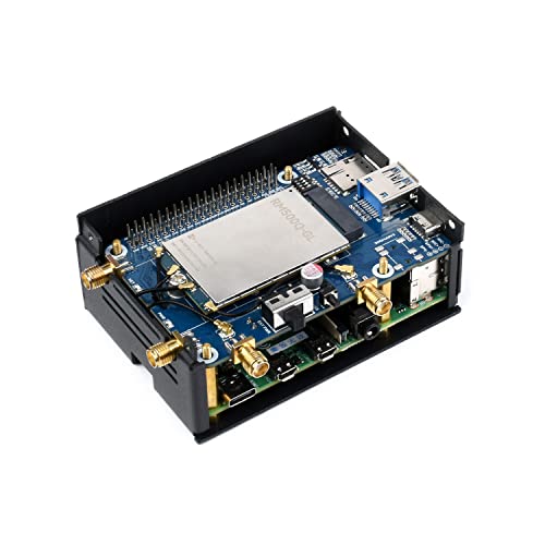 Waveshare RM500Q-GL 5G HAT for Raspberry Pi Quad Supports 5G/4G/3G Antennas LTE-A with Multi Band with Case von Waveshare
