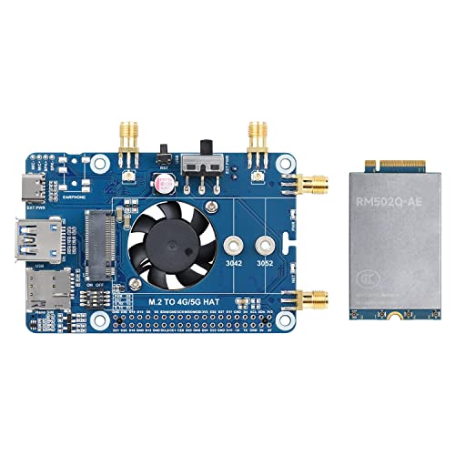 Waveshare RM502Q-AE 5G HAT for Raspberry Pi Quad Supports 5G/4G/3G Antennas LTE-A with Multi Band von Waveshare