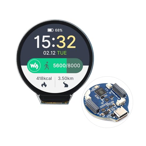 Waveshare RP2350 MCU Board, with 1.28inch Round LCD, Dual-core & Dual-Architecture Design, 240×240 Pixels, 65K Color, IPS Panel, USB Type-C Port, Without Case Waveshare RP2350 MCU Board, with 1.28inch Round LCD, Dual-core & Dual-Architecture Design, 240×240 Pixels, 65K Color, IPS Panel, USB Type-C Port, Without Case von Waveshare