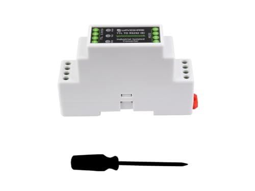 Waveshare Rail-Mount TTL to RS232 Galvanic Isolated Converter, Full-Duplex Communication, Lightningproof & Anti-Surge, Multi-Isolation Protection, TTL Serial Converter von Waveshare