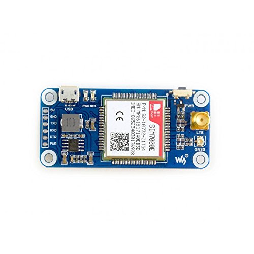 Waveshare Raspberry Pi NB-IoT/eMTC/Edge/GPRS/GNSS HAT Module Based SIM7000E Support TCP, UDP, PPP, HTTP, FTP, MQTT, SMS, Mail,GNSS Position for Pi Zero/Zero W/Zero WH/2B/3B/3B+ von Waveshare