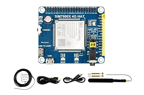 Waveshare SIM7600G-H 4G HAT, Supports LTE Cat-4 4G/3G/2G, GNSS Positioning, Global Band, Compatible with Raspberry Pi 4B/3B+/3A+/3B/2B/1B+/1A+/Zero 2 W/Zero W/Zero/Jetson von Waveshare