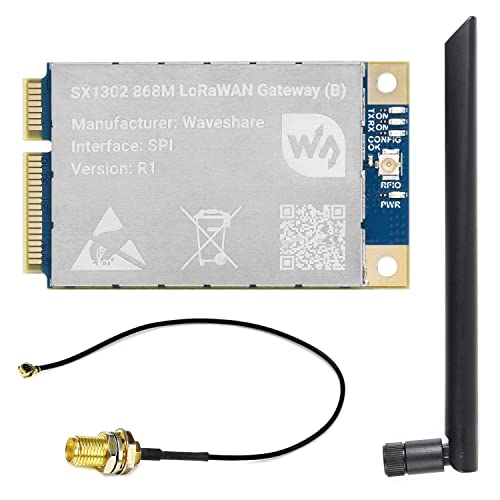 Waveshare SX1302 868M LoRaWAN Gateway Module for Raspberry Pi Standard Mini-PCIe Socket Long Range Transmission Large Capacity Multi-Band Support von Waveshare