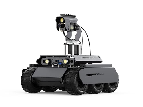 Waveshare UGV Rover Open-Source 6 Wheels 4WD AI Robot,Compatible with Raspberry Pi 5, Dual Controllers, Comes with Pan-Tilt Module, PI5-4GB Included von Waveshare