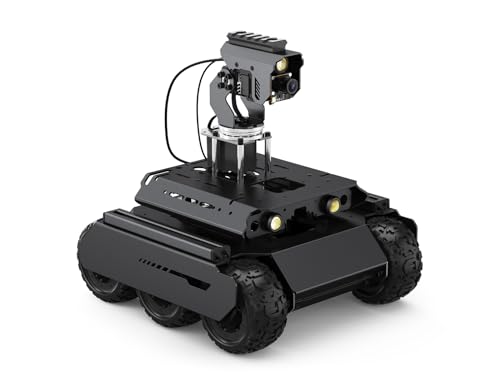 Waveshare UGV Rover Open-Source 6 Wheels 4WD AI Robot,Compatible with Raspberry Pi 5, Dual Controllers, Comes with Pan-Tilt Module, PI5-4GB NOT Included von Waveshare