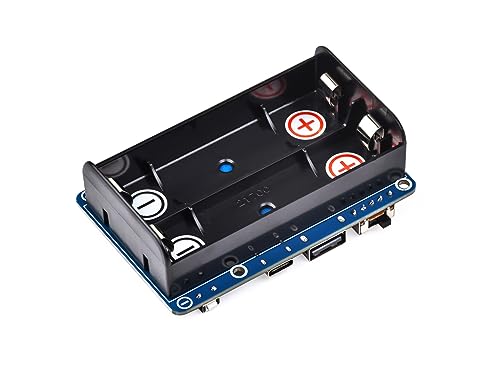 Waveshare UPS HAT (D) for Raspberry Pi, Supports 21700 Li Battery (NOT Included), 5V Uninterruptible Power Supply, Pogo Pins Connector, Supports Charging & Power Output at The Same Time von Waveshare