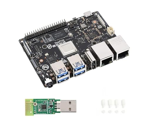 Waveshare VisionFive2 RISC-V Single Board Computer, StarFive JH7110 Processor, with Integrated 3D GPU, 8GB LPDDR4 RAM, 40PIN GPIO Interface, Compatible with Raspberry Pi (with WiFi Module) von Waveshare
