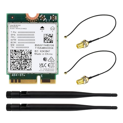Waveshare Wireless BE200 NIC, Gigabit Tri-Band Wi-Fi 7, Supports IEEE 802.11a/b/g/n/ac/be/ax Standard, Blue-T 5.4 von Waveshare