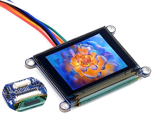waveshare 1,25 Zoll RGB OLED Display Modul 128 × 96 Auflösung Bildschirm, 262 K RGB Farben SPI Schnittstelle 3,3 V / 5 V Betriebsspannung, für Ardu/Raspberry Pi/STM32 von Waveshare