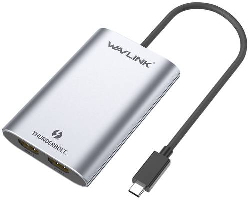 Wavlink WS-UTA02H Thunderbolt / HDMI Adapter [1x Thunderbolt - 2x HDMI®] Space Grau eindrähtig 50cm von Wavlink