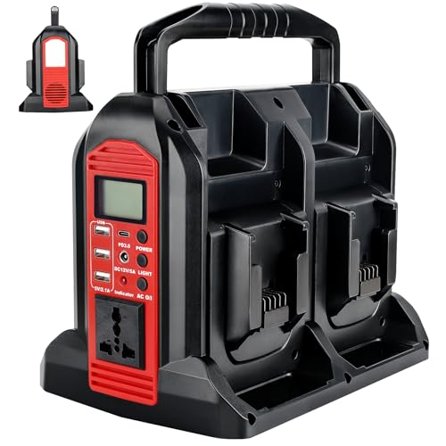 4-Port Wechselrichter kompatibel mit Milwaukee 18V Batterie Wechselrichter 350W Netzteil Wechselrichter Generatoren für Außen Konverter 20V DC auf AC 4-Port Wechselrichter kompatibel mit Milwaukee 18V Batterie Wechselrichter 350W Netzteil Wechselrichter Generatoren für Außen Konverter 20V DC auf AC von WaxPar