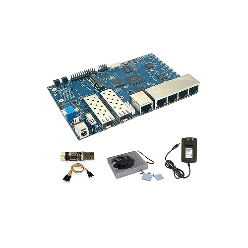 Banana Pi BPI-R3 Wi-Fi 6 OpenSource Wireless Dual-Band OpenWRT Router Board mit MediaTek MT7986 (Filogic 830), unterstützt 5X GbE und 2X 2,5 GbE SFP (nur Bundle1-BPI-R3) von WayPonDEV